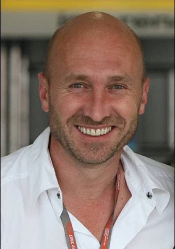 Perry McCarthy looking at camera