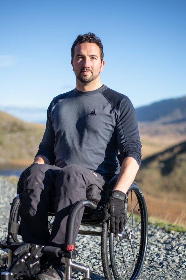 Darren Edwards in wheelchair