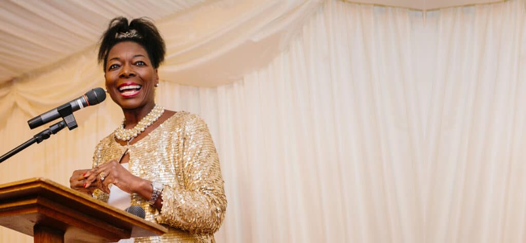 Baroness Floella Benjamin speaking