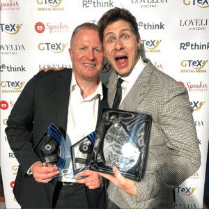 Ben Hanlin receving an award